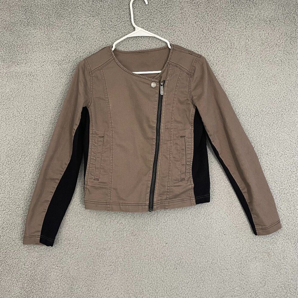 Lole Jacket Women 4 Brown Moto Full Zip